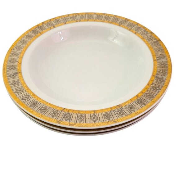 Baum Bros Formalities SAMANTHA Bohemian Porcelain Soup Salad Bowls – Set of 4 - Picture 7 of 15